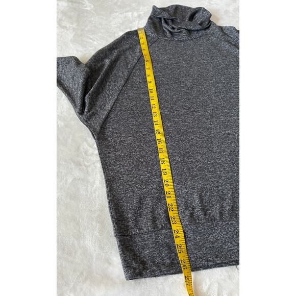 Roxy Top Women's Turtleneck Long Sleeve Pullover Gray Stretchy Size S - Picture 4 of 9